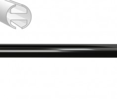 Czarny połysk Ø19 mm profil - 200 cm