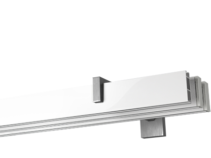 Apartamentowy III - biały profil aluminiowy wspornik