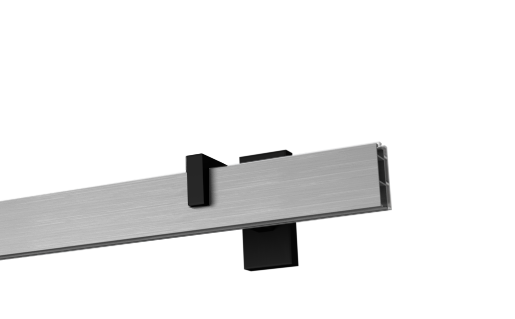 Apartamentowy I - aluminium profil czarny wspornik krótki