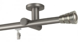 Karnisz sufitowy pojedynczy Fedora 19 w kolorze satyna 3,5m