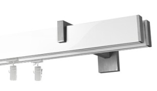 Karnisz apartamentowy biały, wspornik - aluminium