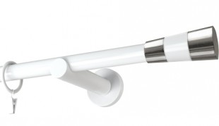 Karnisz pojedynczy Valleo biała Ø 19 