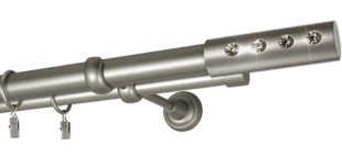 Karnisz podwójny Hera Ø 25/19 w kolorze satyna