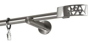 Karnisz pojedynczy Monaco Ø 19 w kolorze stal nierdzewna