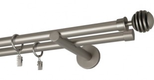 Karnisz podwójny Verona Ø 16 w kolorze satyna