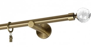 Karnisz pojedynczy Cristal kula Ø 16