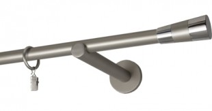 Karnisz pojedynczy Valleo Ø 16 w kolorze satyna