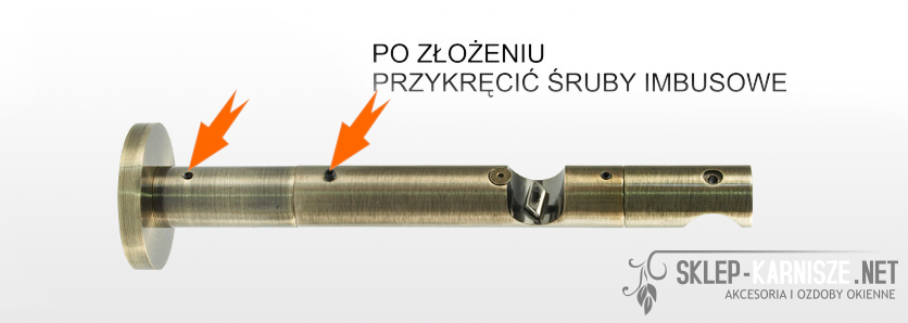 Wspornik karnisza z przedłużka 