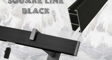 Karnisze square black