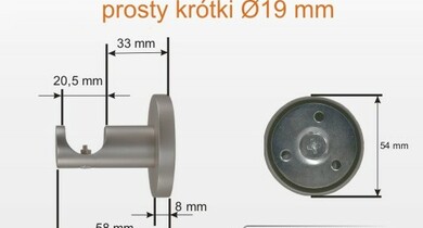 Wsporniki pojedyncze proste uniwersalne krótkie.