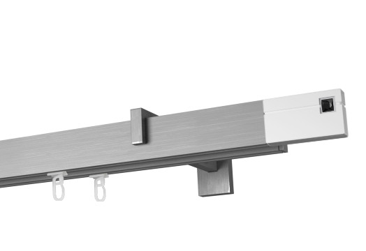 Karnisz apartamentowy Estelle Onyx Biała  w kolorze aluminium