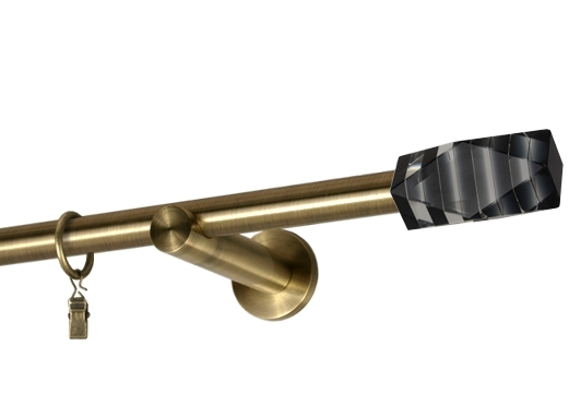 Karnisze  "Salcia"pojedyncze proste  Ø 19 mm