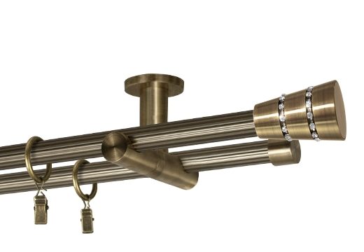 Karnisze Sufitowe "Rapid"podwójne proste Ø 19 mm