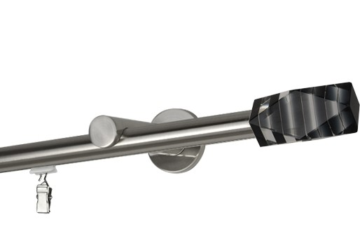 Karnisz pojedynczy prosty w pełni przesuwny "Salcia" Ø 19 mm stal nierdzewna 