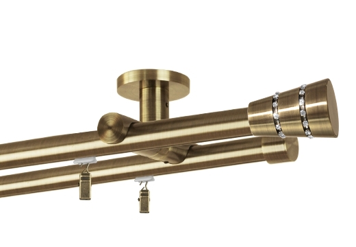 Karnisz podwójny sufitowy "Rapid" Ø 19 mm