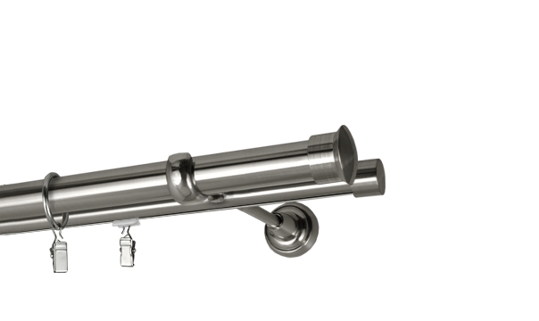 Karnisz ścienny podwójny hybrydowy (rura/profil) "Duo" Ø 25/19 mm