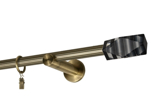 Karnisze  "Salcia"pojedyncze proste  Ø 19 mm