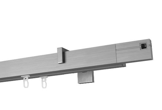 Karnisz apartamentowy krótki Estelle Onyx w kolorze Aluminium szczotkowane