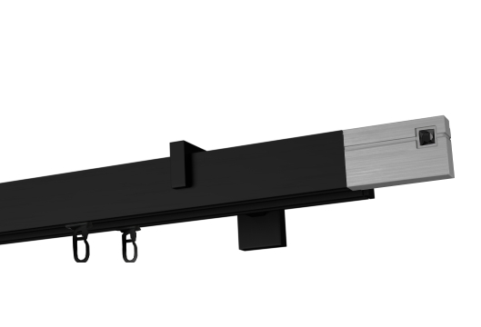 Karnisz apartamentowy krótki Estelle Onyx w kolorze Czarny