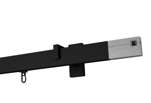 Karnisz apartamentowy krótki Estelle Onyx w kolorze Czarny