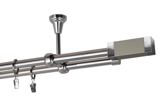 Karnisz "Kwadro"sufitowy Ø 16 mm	