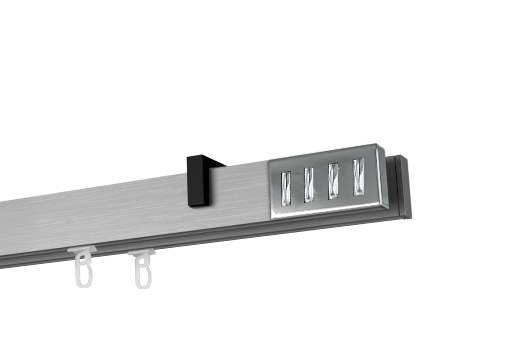 Karnisz apartamentowy Passion cristal w kolorze Profil - aluminium, wspornik - czarny