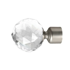 Końcówka karnisza Cristal kula Ø 25 mm- satyna