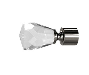 Końcówka karnisza Cristal Ø 25 mm- stal nierdzewna