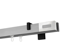 Karnisz apartamentowy krótki Passion biały w kolorze Profil - aluminium, wspornik - czarny