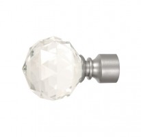 Końcówka karnisza Cristal kula Ø 16 mm- satyna Końcówka karnisza Cristal kula Ø 16 mm- satyna