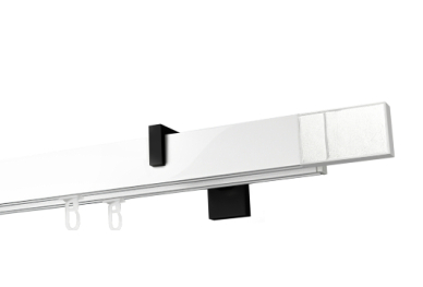 Karnisz apartamentowy Boss White w kolorze Profil - biały, wspornik - czarny