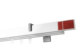 Karnisz apartamentowy Boss Vulcano w kolorze Profil - biały, wspornik - aluminium Karnisz apartamentowy Boss Vulcano w kolorze Profil - biały, wspornik - aluminium