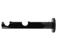 Czarny połysk prosty podwójny Ø 19 mm