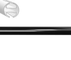 Czarny połysk Ø19 mm profil - 300 cm
