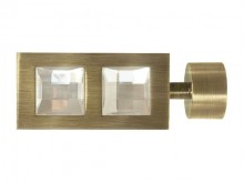 Końcówka Luxor Cristal Ø 25 mm- mosiądz antyczny