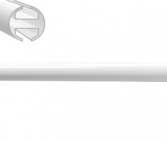 Biały połysk Ø19 mm profil - 300 cm