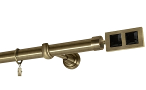 Karnisze "Luxor czarny"pojedyncze Ø 25 mm Karnisze "Luxor czarny"pojedyncze Ø 25 mm