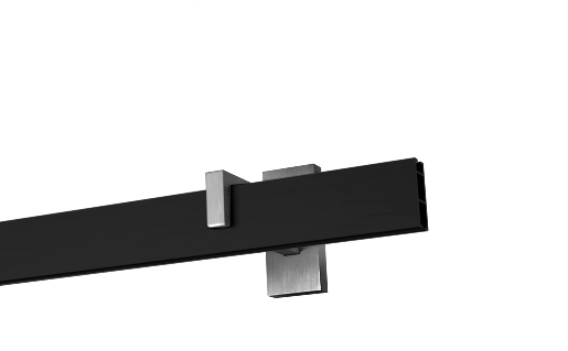 Apartamentowy I - czarny profil aluminiowy wspornik krótki